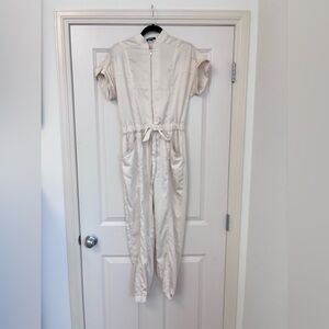 Express Cream Zip-Up Jumpsuit